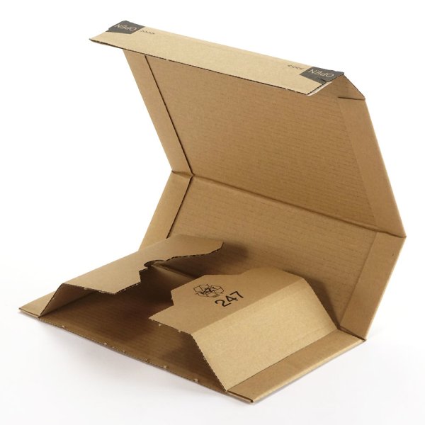 Buchverpackung mit Aufreißperforation 249 x 165 x 0-60 mm DIN A5+