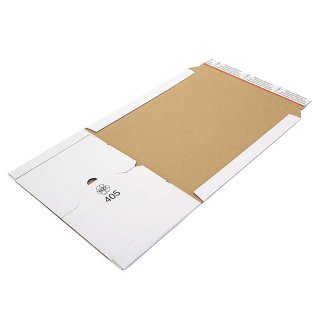 Buchverpackung mit Aufreißperforation 300 x 220 x 0-80 mm DIN A4 weiß