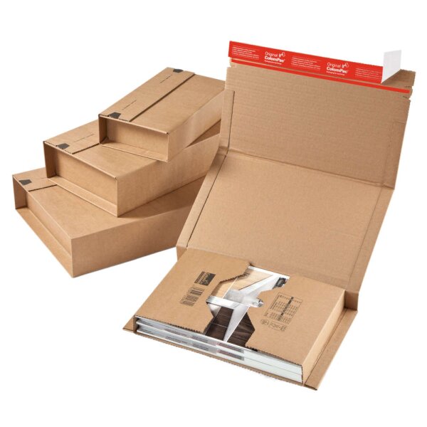 Buchverpackung mit Aufreißperforation 249 x 165 x 0-60 mm DIN A5+