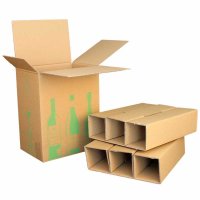 Flaschenkarton ECOLINE 6 Flaschen 0,75 L mit Gefache 305...