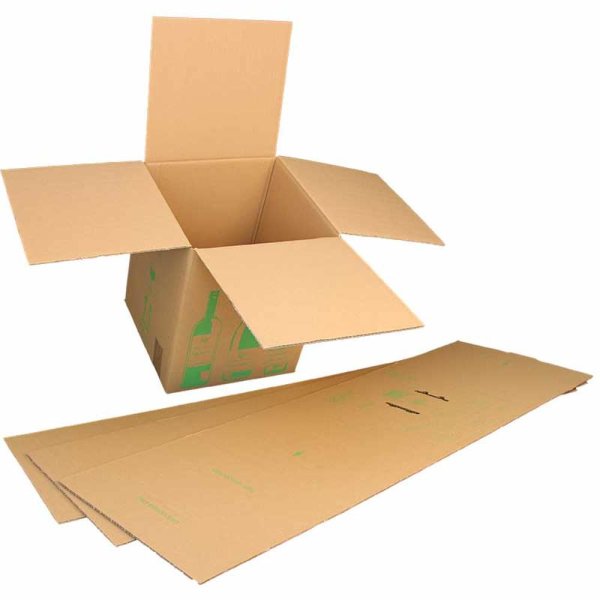 Flaschenkarton ECOLINE 9 Flaschen 0,75 L mit Gefache 316 x 305 x 368 mm
