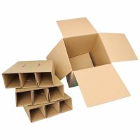Flaschenkarton ECOLINE 9 Flaschen 0,75 L mit Gefache 316...