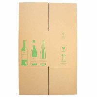 Flaschenkarton ECOLINE 9 Flaschen 0,75 L mit Gefache 316 x 305 x 368 mm