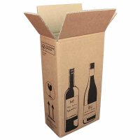 Flaschenkarton PREMIUM für 2 Flaschen 0,75 - 1L mit...
