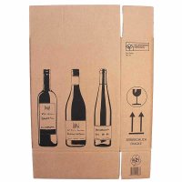 Flaschenkarton PREMIUM für 3 Flaschen 0,75 - 1L mit...