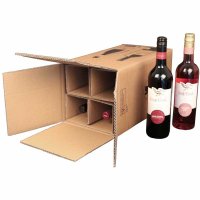 Flaschenkarton PREMIUM für 4 Flaschen 0,75 - 1L mit...