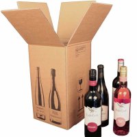 Flaschenkarton PREMIUM für 4 Flaschen 0,75 - 1L mit...