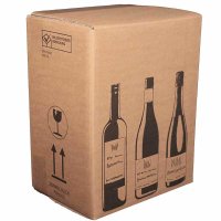 Flaschenkarton PREMIUM für 6 Flaschen 0,75 - 1L mit...