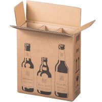 Flaschenkarton Bierkarton für 3 Flaschen 0,33 - 0,5...