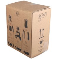 Flaschenkarton Bierkarton für 6 Flaschen 0,33 - 0,5 L mit Gefache