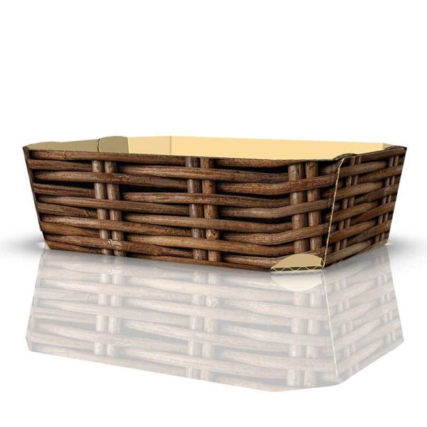Obst- und Gemüseschalen Marché im Flechtkorb-Design für 125 g Inhalt 109 x 79 x 35 mm