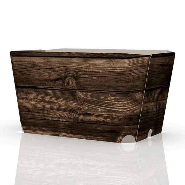 Obst- und Gemüseschalen in Holzoptik für 1kg Inhalt 156 x 95 x 100 mm