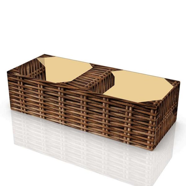 Obst- und Gemüsekörbe Marché in Flechtoptik für 2 kg Inhalt 333 x 131 x 89 mm
