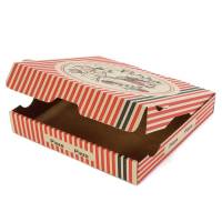 Pizzakarton extra hoch 320 x 320 x 40 mm rot braun gestreift