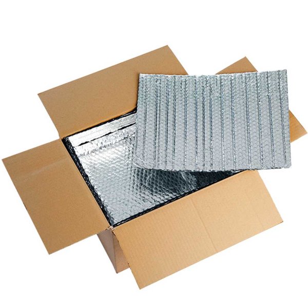 Faltkartons mit mehrlagiger Isolierfolie 580 x 380 x 200 mm 44 Liter