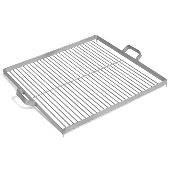 quadratisches Grillrost Rost mit zwei Griffen für Feuerschale aus Edelstahl