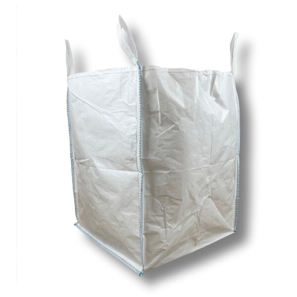 Big Bags 90 x 90 x 110 cm unbeschichtet mit Schürze und Hebeschlaufen Polypropylen 1000 kg SF 5:1 weiß