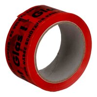 Klebeband PP Vorsicht Glas 50 mm x 66 m low noise...