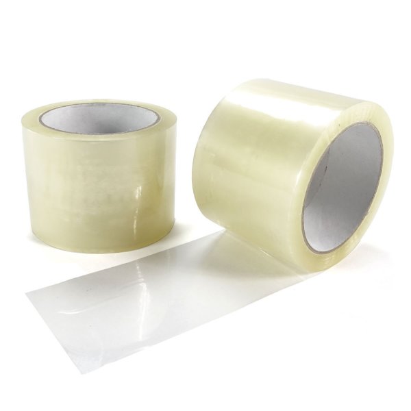 PP Klebeband transparent 75 mm x 66 m leise abrollend extra breit 28 my