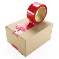 PET Sicherheitsklebeband 50 mm x 50 m rot Stärke...