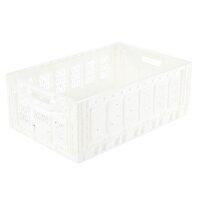 Klappboxen 600 x 400 x 230 mm weiß durchbrochen...