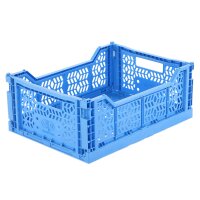 Klappboxen 400 x 300 x 150 mm blau durchbrochen Handgriffe