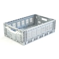 Klappboxen 600 x 400 x 180 mm grau durchbrochen Handgriffe