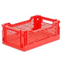 Klappboxen Minibox 270 x 170 x 110 mm rot durchbrochen...