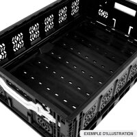 Klappboxen 600 x 400 x 180 mm anthrazit durchbrochen Handgriffe