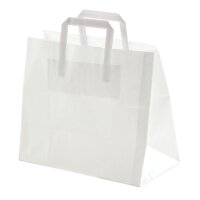 Papiertragetaschen weiß mit Henkel 220 + 100 x 280...